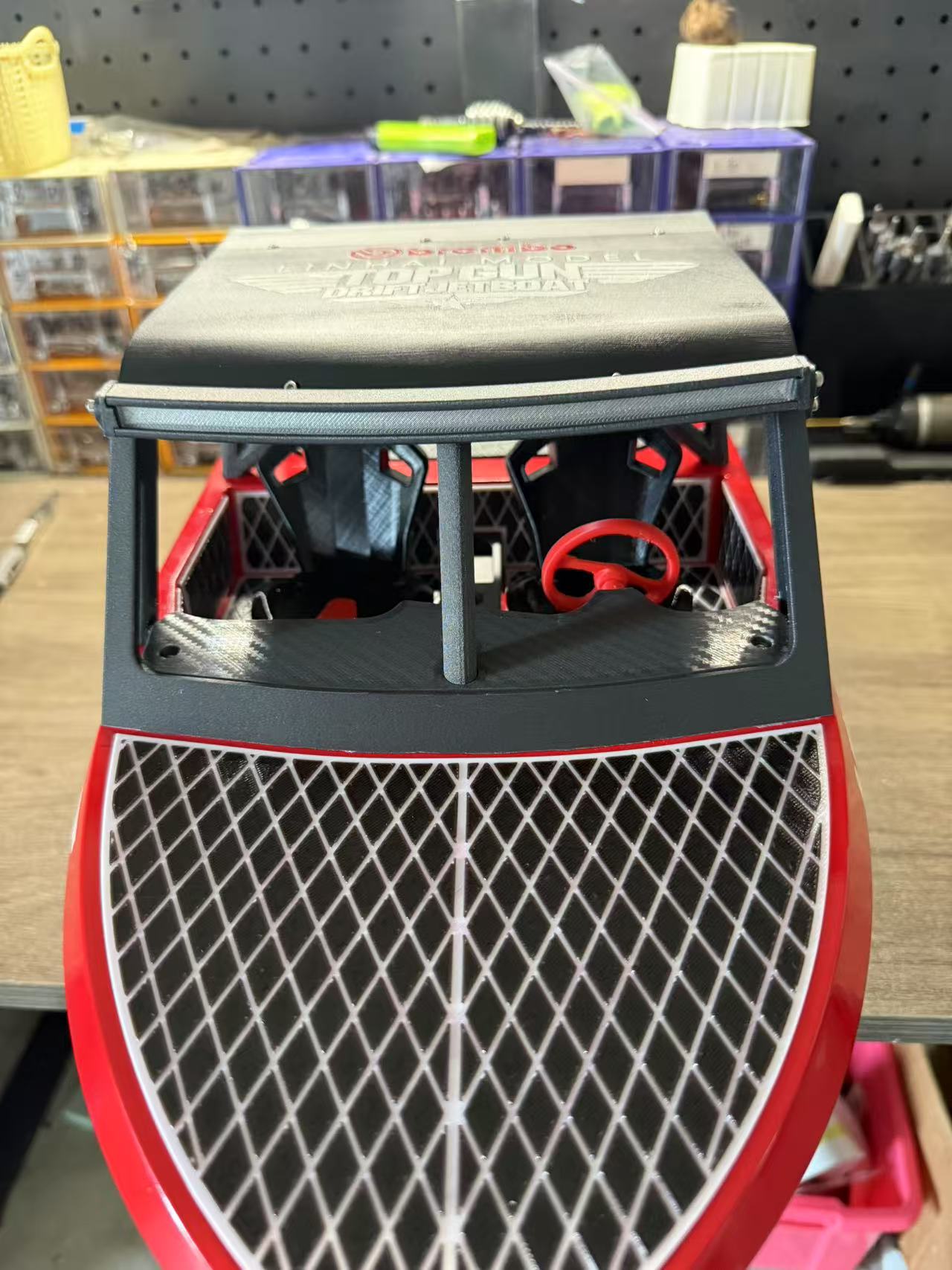 M Jet 35 RC Jet Boat (Red) - ABS hull with carbon fiber parts