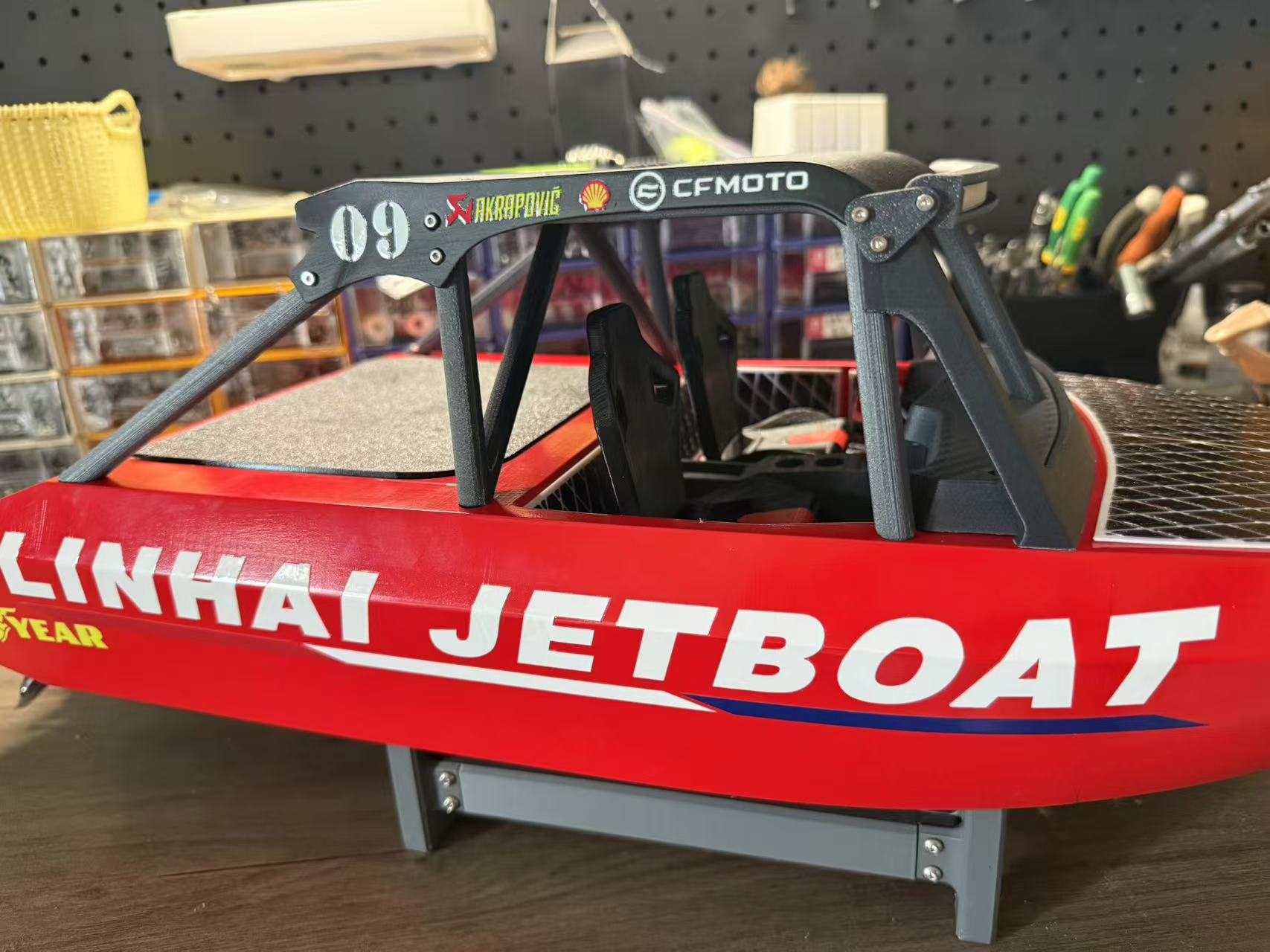 M Jet 35 RC Jet Boat (Red) - ABS hull with carbon fiber parts