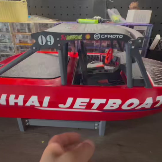 M Jet 35 RC Jet Boat (Red) - ABS hull with carbon fiber parts