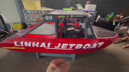 M Jet 35 RC Jet Boat (Red) - ABS hull with carbon fiber parts